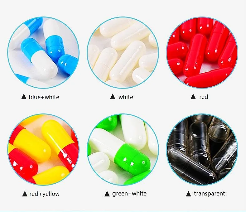 Hard Pullulan Empty Capsule Custom Colors with Hala Certificated Size 00-4# for Health Care